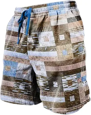 Men Swim Trunks Simple Beach Beach Solid Color Sports Fitness Leisure Pants Quick Dry Board Shorts with Mesh Lining