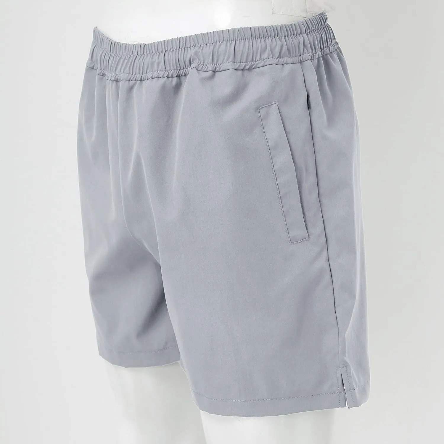 Men Swim Trunks Simple Beach Beach Solid Color Sports Fitness Leisure Pants Quick Dry Board Shorts with Mesh Lining