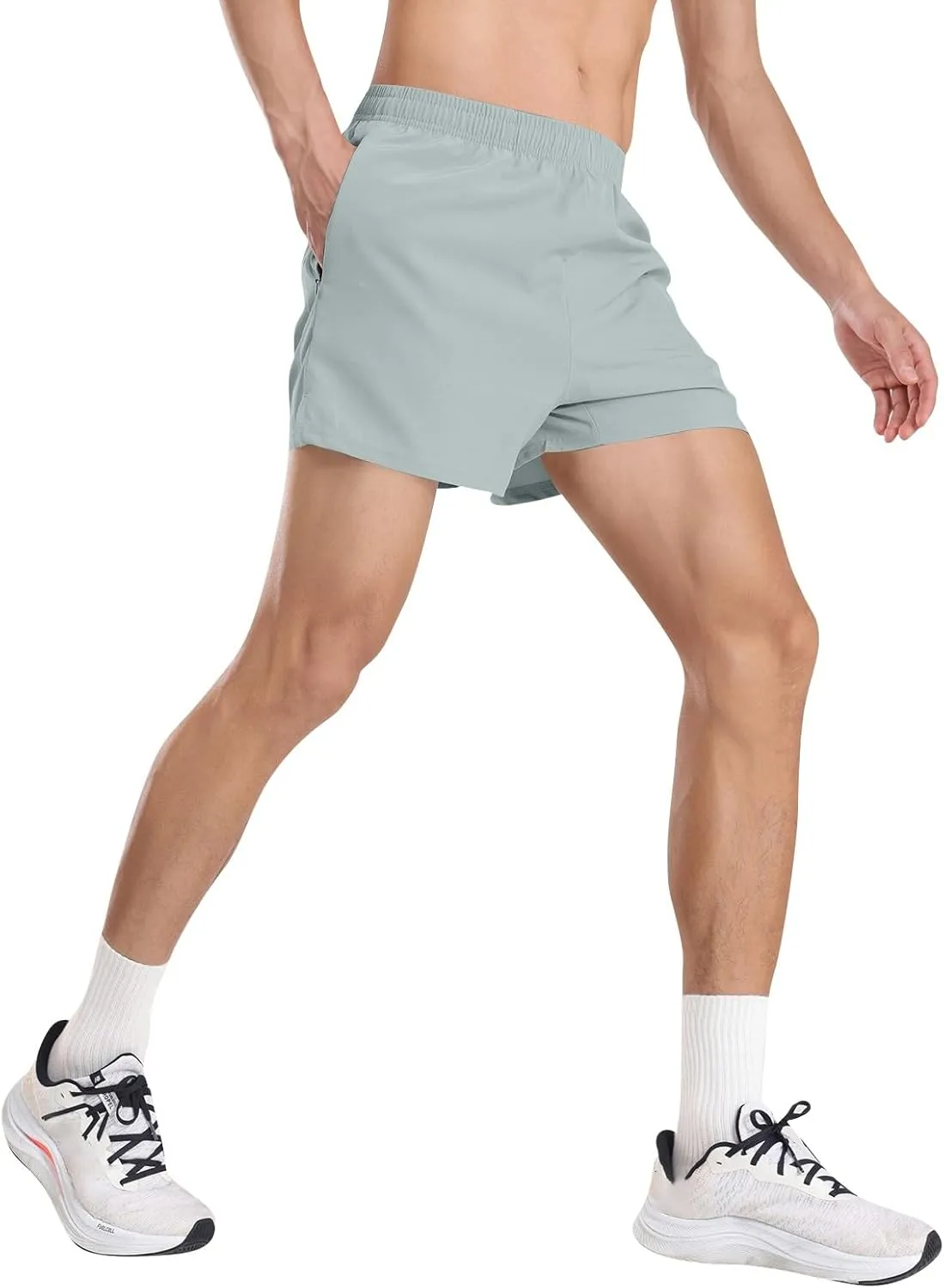 Men's Athletic Shorts Loose-Fit Lightweight Quick Dry Running Workout Gym Casual Shorts with Pockets