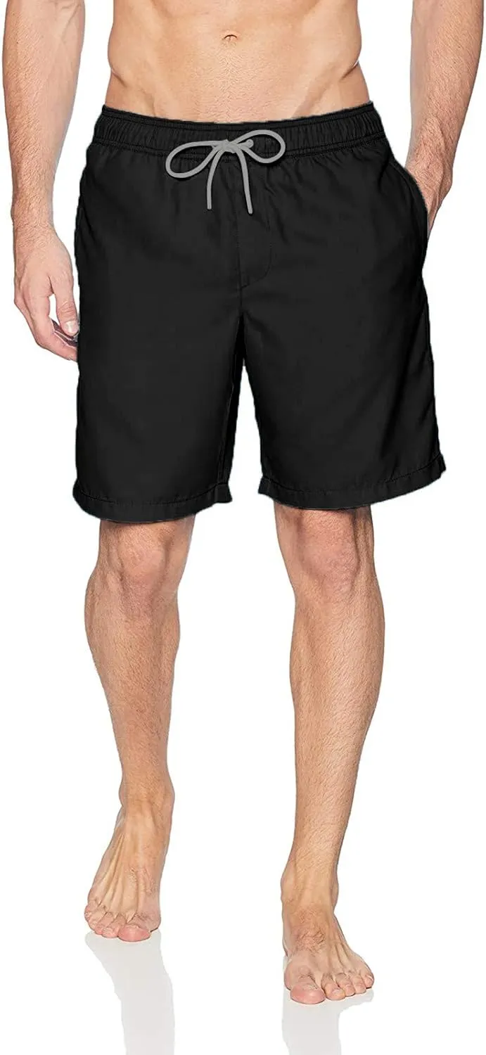 Mens Big and Tall Quick Dry Swim Trunks with Mesh Lining Drawstring Summer Beach Board Shorts Swimwear Bathing Suits