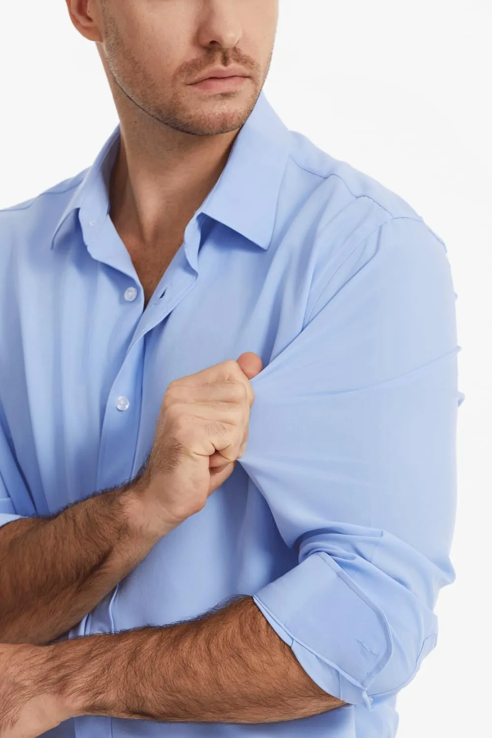 Men's Dress Shirts Solid Wrinkle-Free Long Sleeve Button Down Shirt Regular Fit Formal Shirts