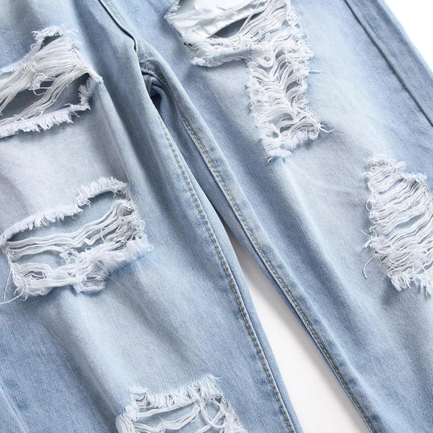 Men's Fashion Brand High Street Buckle Zipper Denim Long Pants Trousers Mens Jean Mens Fitted Jeans Jean