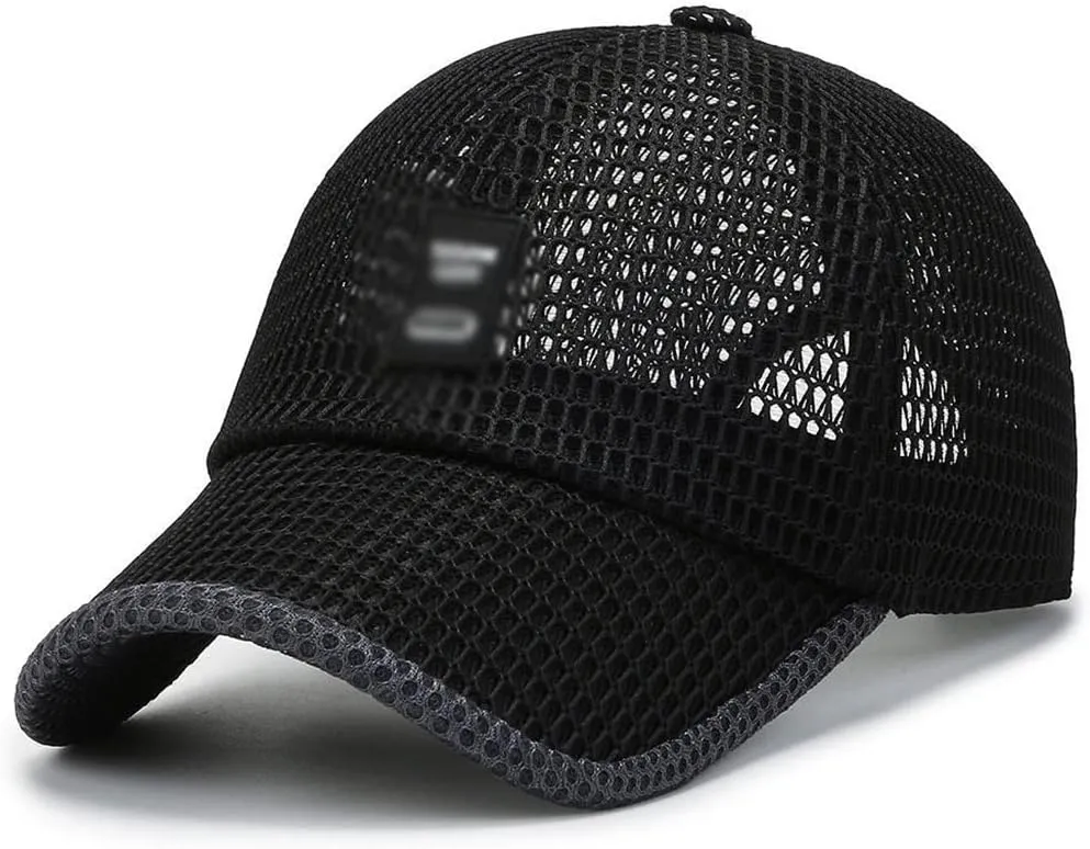 Men's Hat Net Gauze Shade Extended Brim Cap Duck Tongue Cap Casual Outdoor Fishing Breathable Baseball Cap