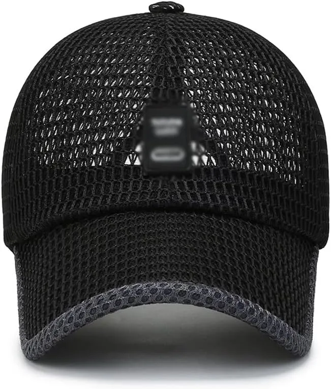 Men's Hat Net Gauze Shade Extended Brim Cap Duck Tongue Cap Casual Outdoor Fishing Breathable Baseball Cap