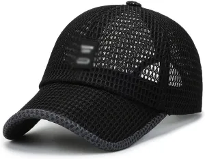 Men's Hat Net Gauze Shade Extended Brim Cap Duck Tongue Cap Casual Outdoor Fishing Breathable Baseball Cap