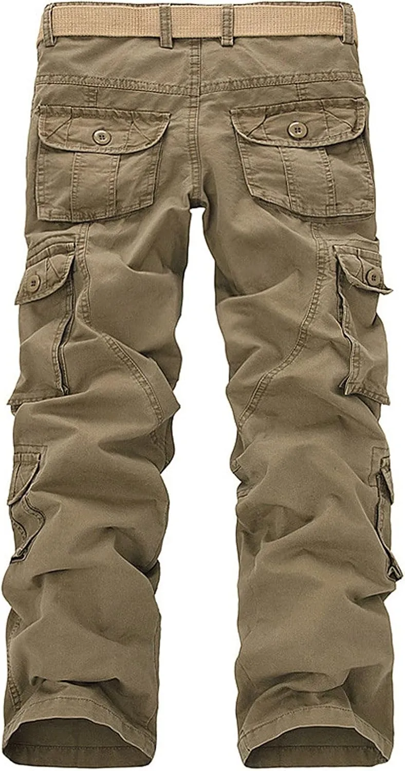 Men's Hiking Cargo Pants Relaxed Fit Baggy Multi-Pocket Track Pants Oversized Workout Sports Joggers Sweatpants