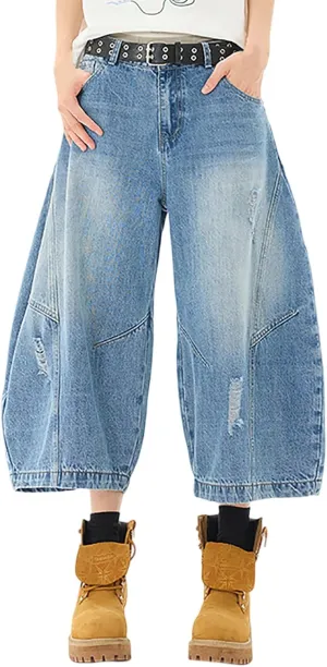 Men's Loose Fit Denim Shorts Baggy Casual Summer Wide Leg Long Jean Jorts Hip Hop Shorts Trendy Outfits