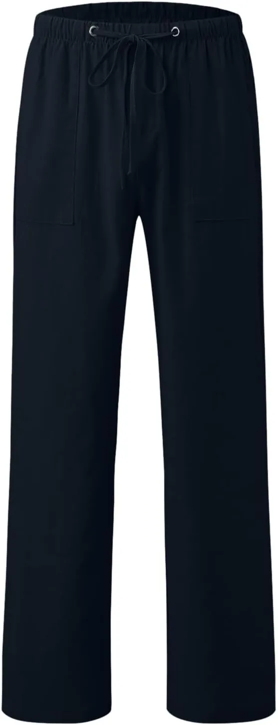 Men's Pants Casual Breathable Joggers Workout Running Gym Sweatpant Drawstring Waist Cargo Work Pant