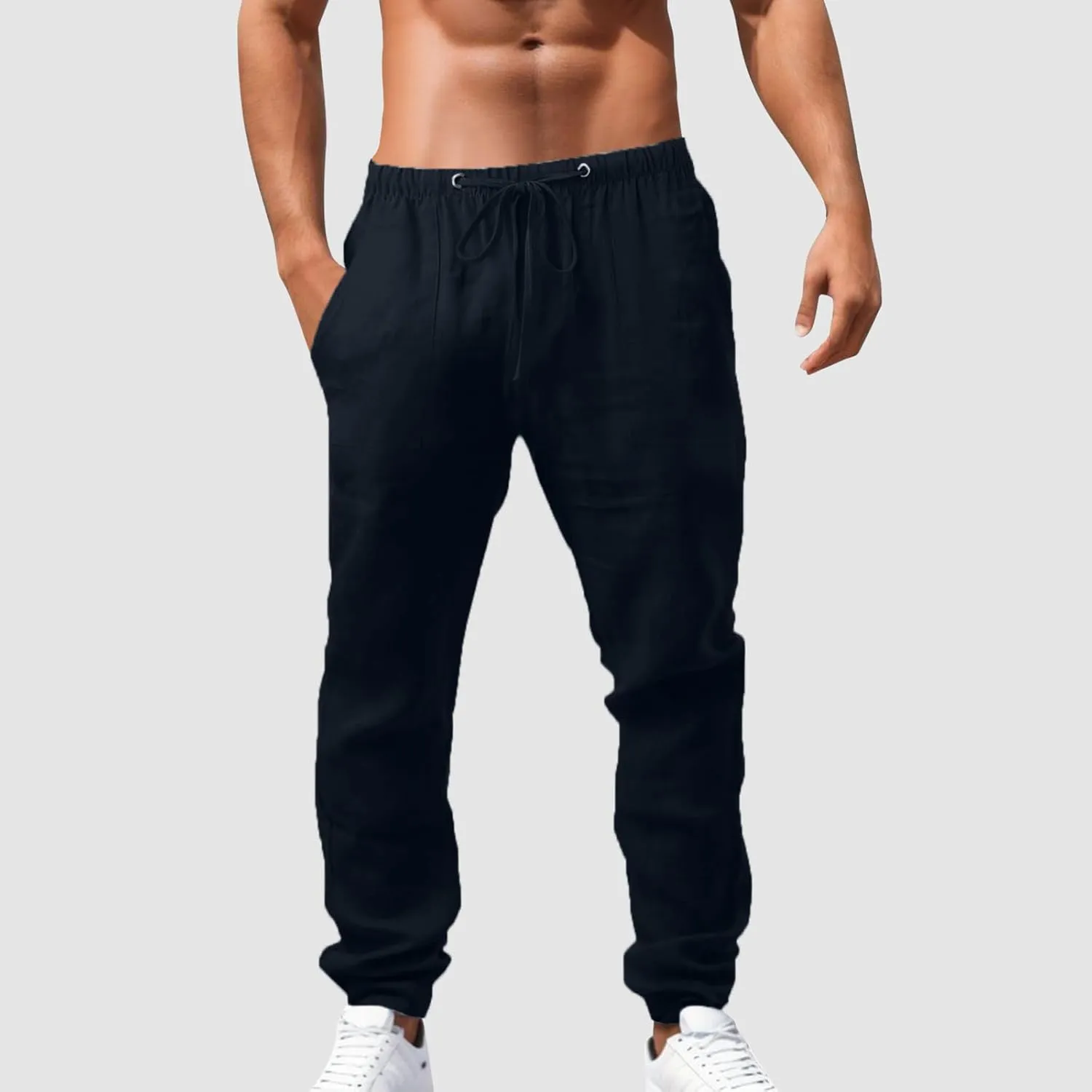 Men's Pants Casual Breathable Joggers Workout Running Gym Sweatpant Drawstring Waist Cargo Work Pant