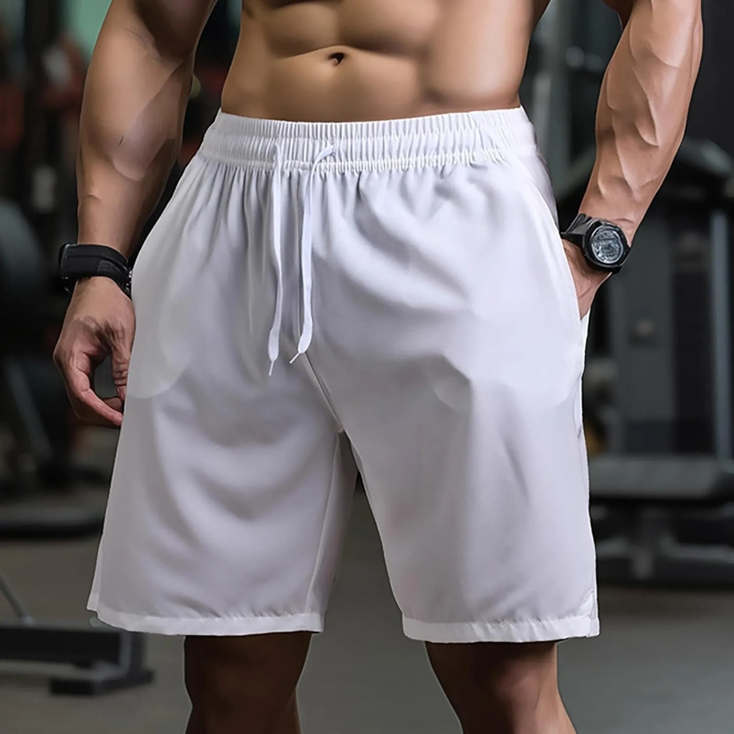 Men's Running Basketball Shorts Gym Workout Lightweight Athletic Short Pants Bodybuilding Quick Dry Jogging Shorts