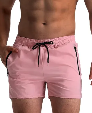 Mens Swim Trunks 5" with Mesh Lining Quick Dry Beach Shorts with Zipper Pockets Sports Board Shorts Swimwear