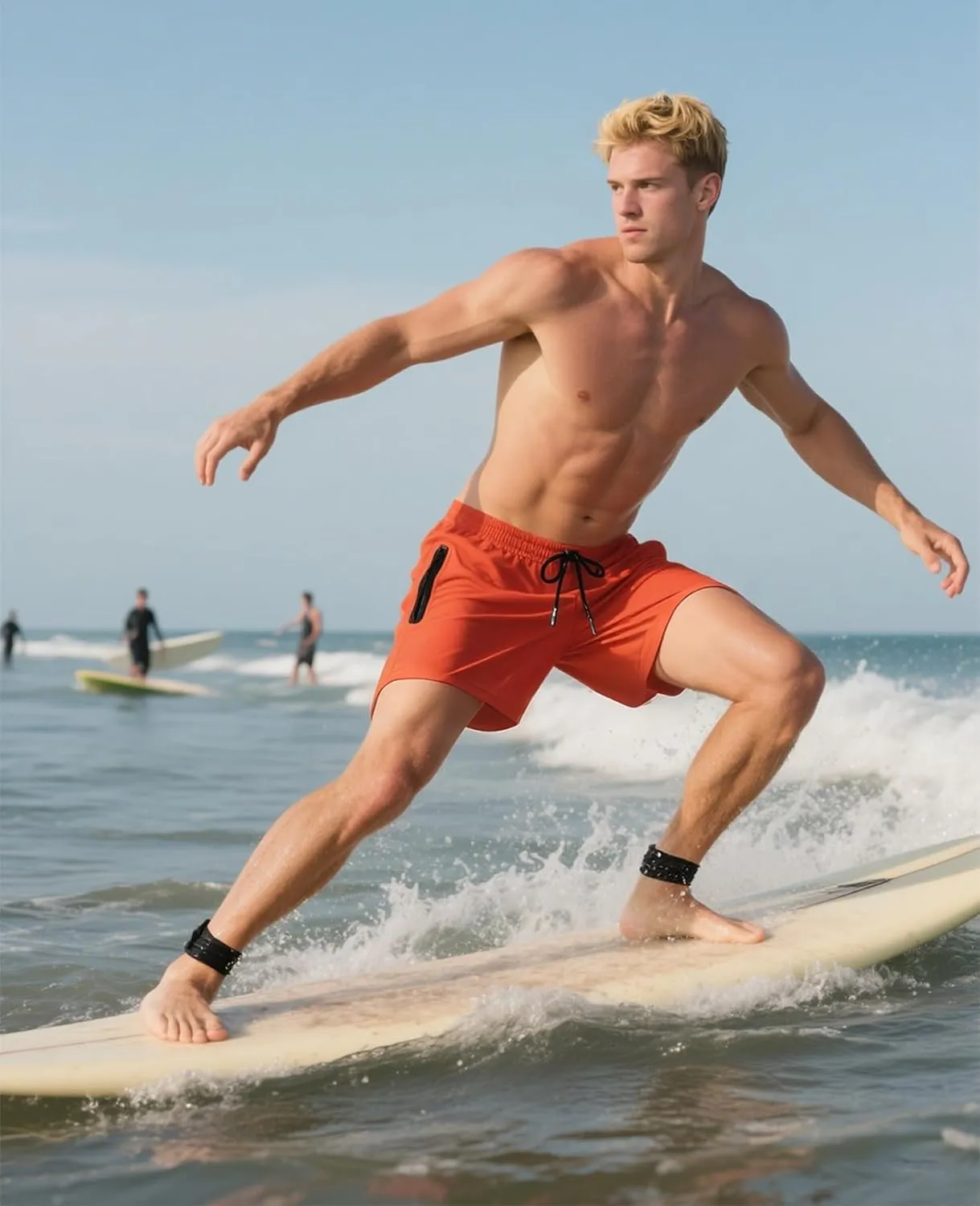 Mens Swim Trunks 5" with Mesh Lining Quick Dry Beach Shorts with Zipper Pockets Sports Board Shorts Swimwear