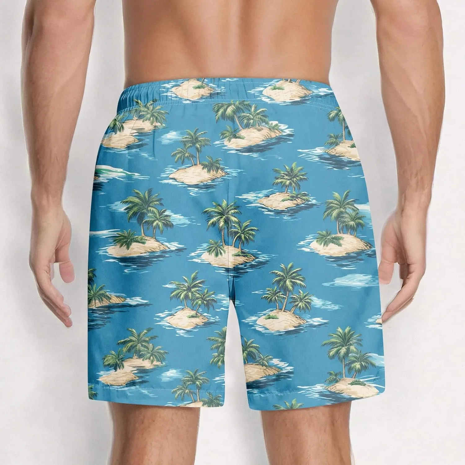 Men's Swim Trunks Quick Dry Beach Board Shorts Stretchy Bathing Suit Swimwear with Pockets