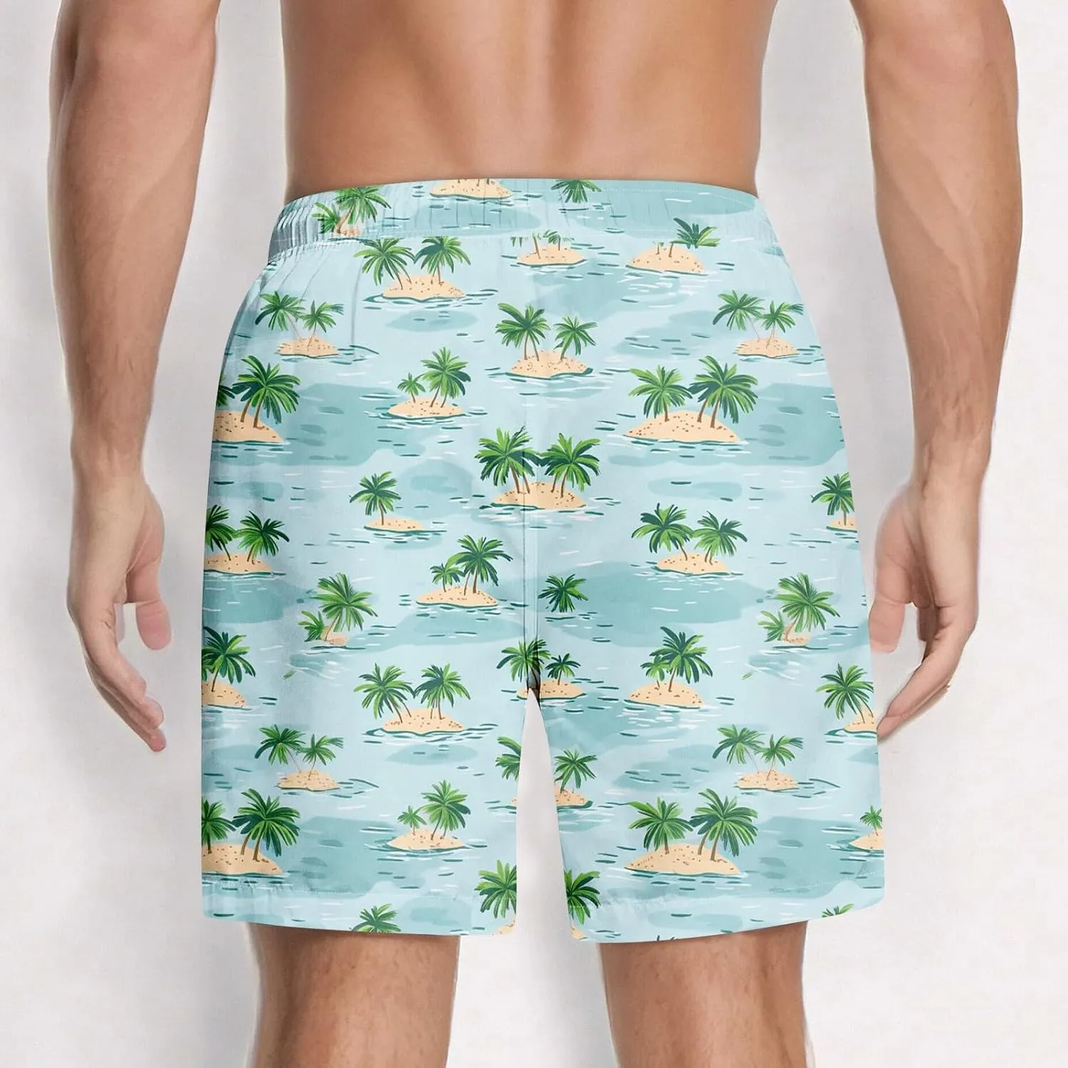 Men's Swim Trunks Quick Dry Beach Board Shorts Stretchy Bathing Suit Swimwear with Pockets
