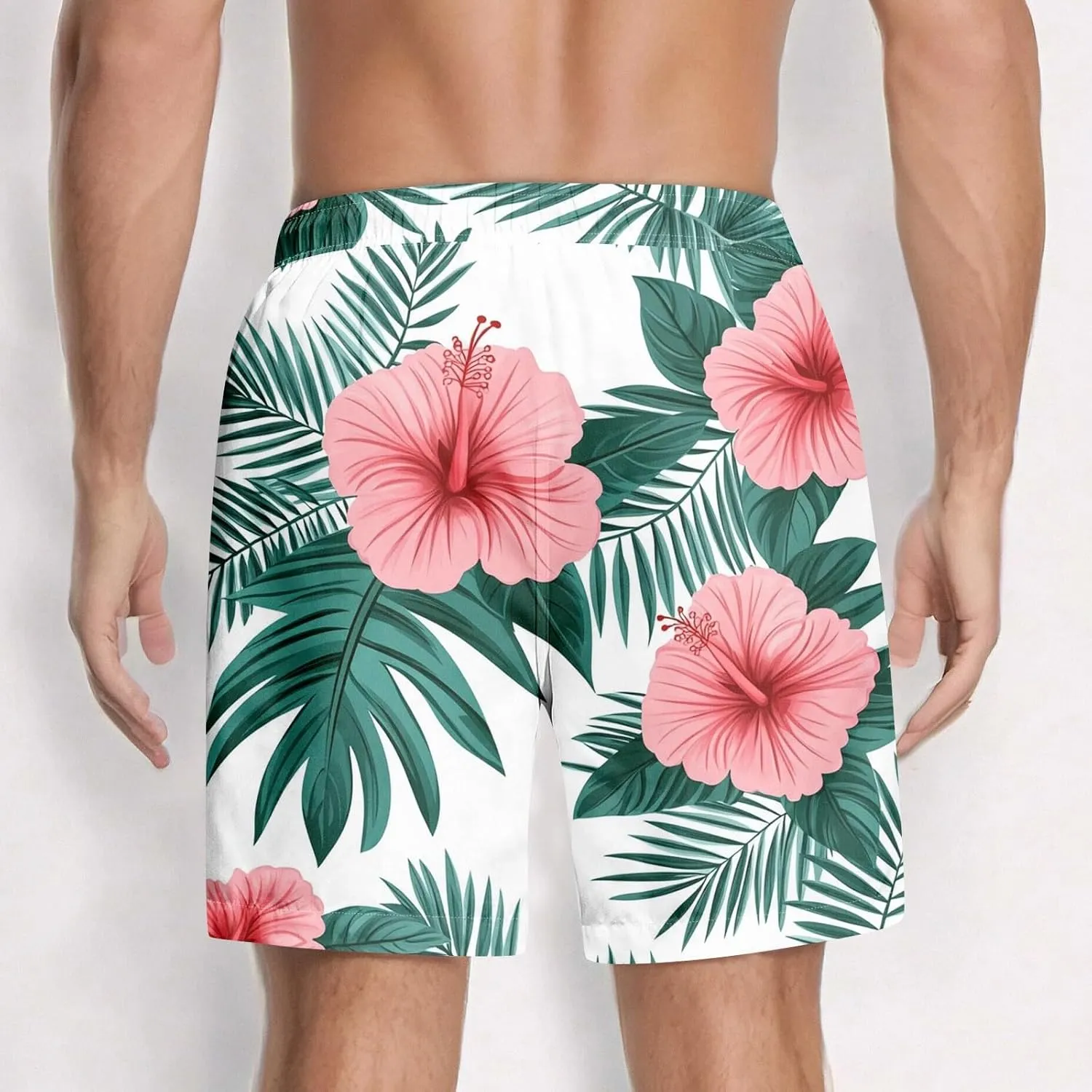 Men's Swim Trunks Quick Dry Beach Board Shorts Stretchy Bathing Suit Swimwear with Pockets