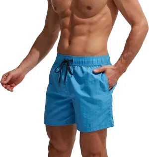 Mens Swim Trunks Quick Dry Hawaiian Board Shorts Stretchy Bathing Suit Swimwear with Pockets