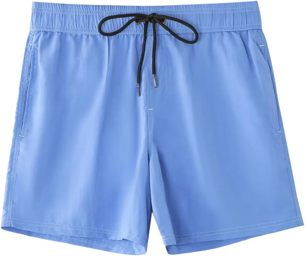 Mens Swim Trunks Quick Dry Hawaiian Board Shorts Stretchy Bathing Suit Swimwear with Pockets