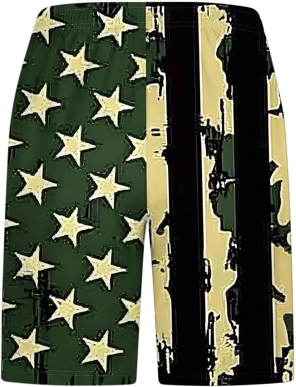 Men's Swim Trunks Quick Dry Lightweight Ripstop Board Shorts Casual USA Independence Day Hiking Bathing Suit Swimwear