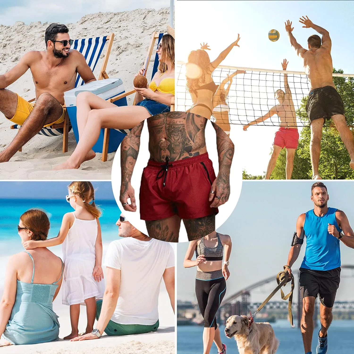 Men's Swimming Trunks,Summer Quick Dry Swimwear Shorts Pants for Beach Hotspring Surfing Casual Training Pants M-XXL