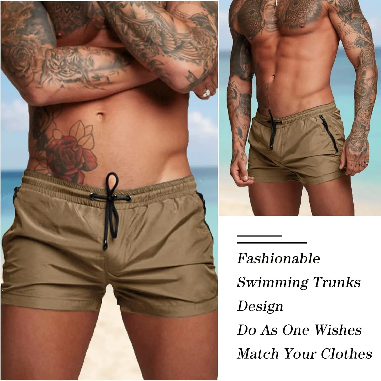 Men's Swimming Trunks,Summer Quick Dry Swimwear Shorts Pants for Beach Hotspring Surfing Casual Training Pants M-XXL