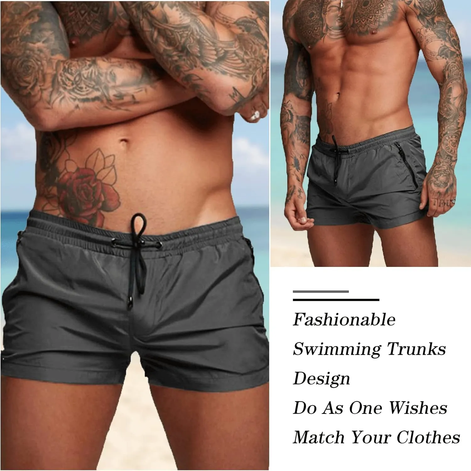 Men's Swimming Trunks,Summer Quick Dry Swimwear Shorts Pants for Beach Hotspring Surfing Casual Training Pants M-XXL