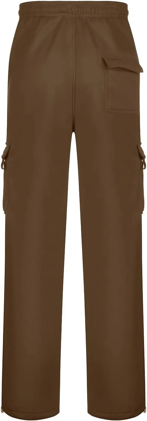 Mens Tracksuit Pant Casual Plus Size Jogger Running Workout Sweatpant with Pockets Elastic Chinos Pant
