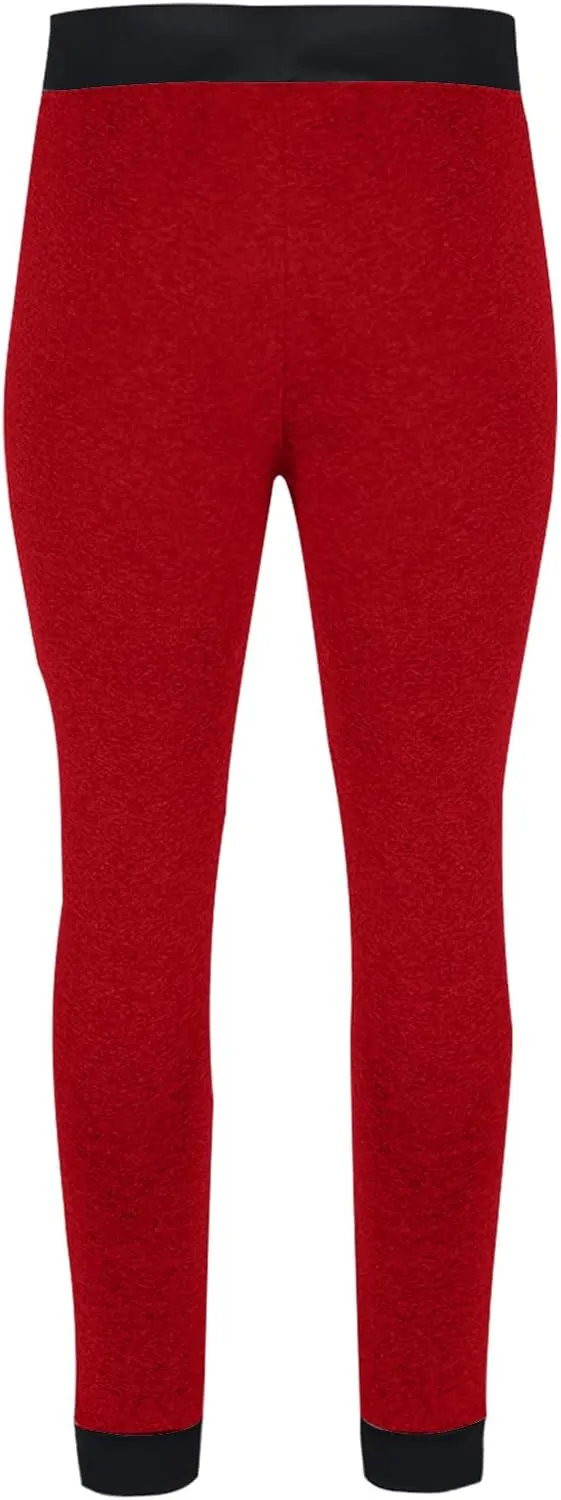 Mens Warm Fleece Lined Athletic Sweatpants Closed Bottom Joggers Fashion Color Block Drawstring Pants with Pockets