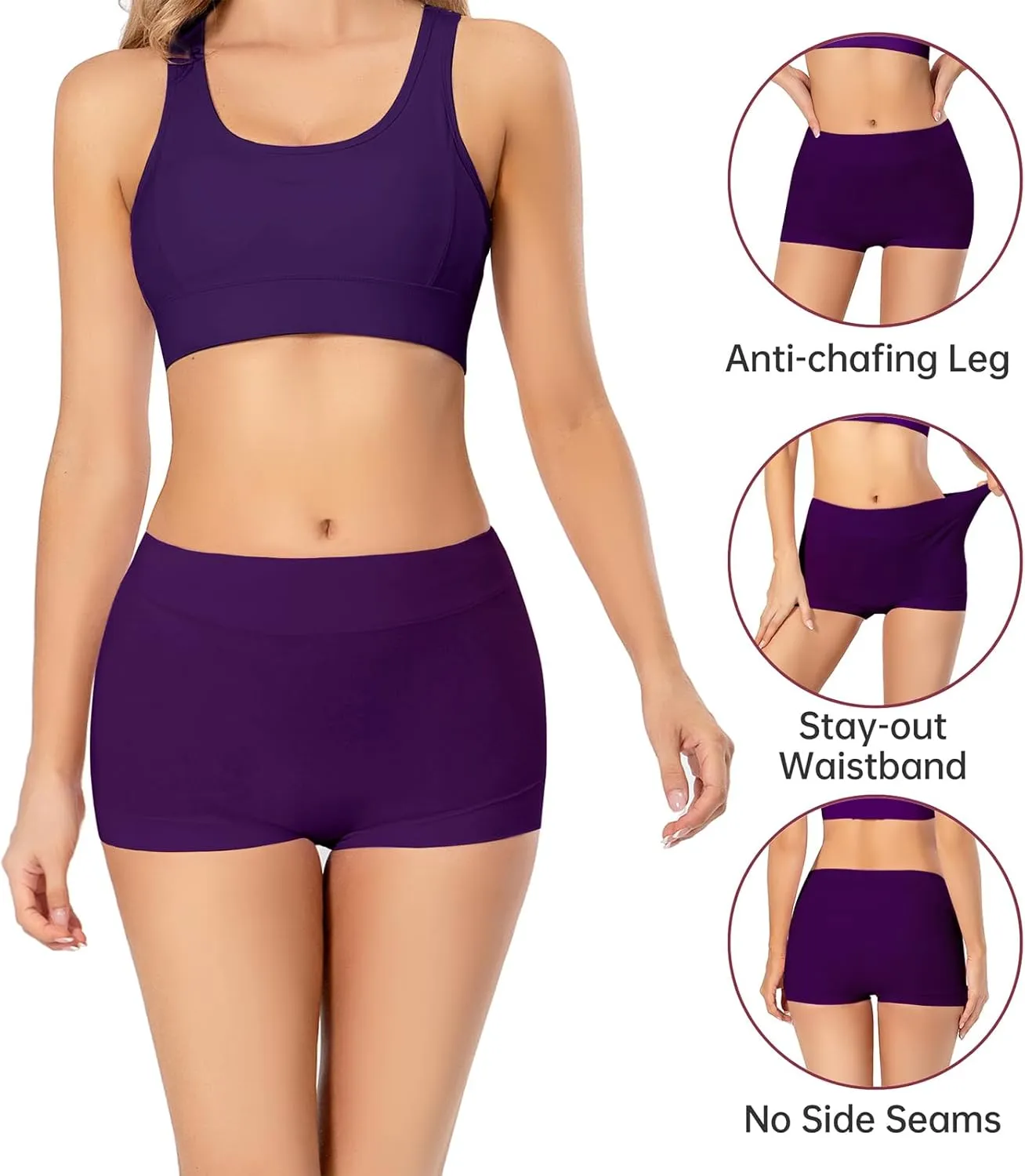 Migbean Boy Shorts Underwear for Women - Boxers for Women,womens Cotton Underwear,Boyshorts for Women,Cotton Boyshorts