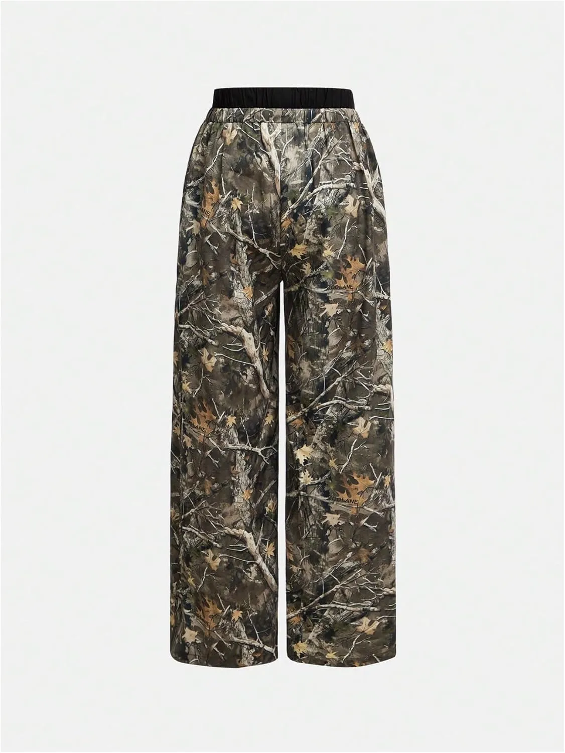 Milumia Girl's Camo Print Elastic Waist Trousers Straight Wide Leg Baggy Pants