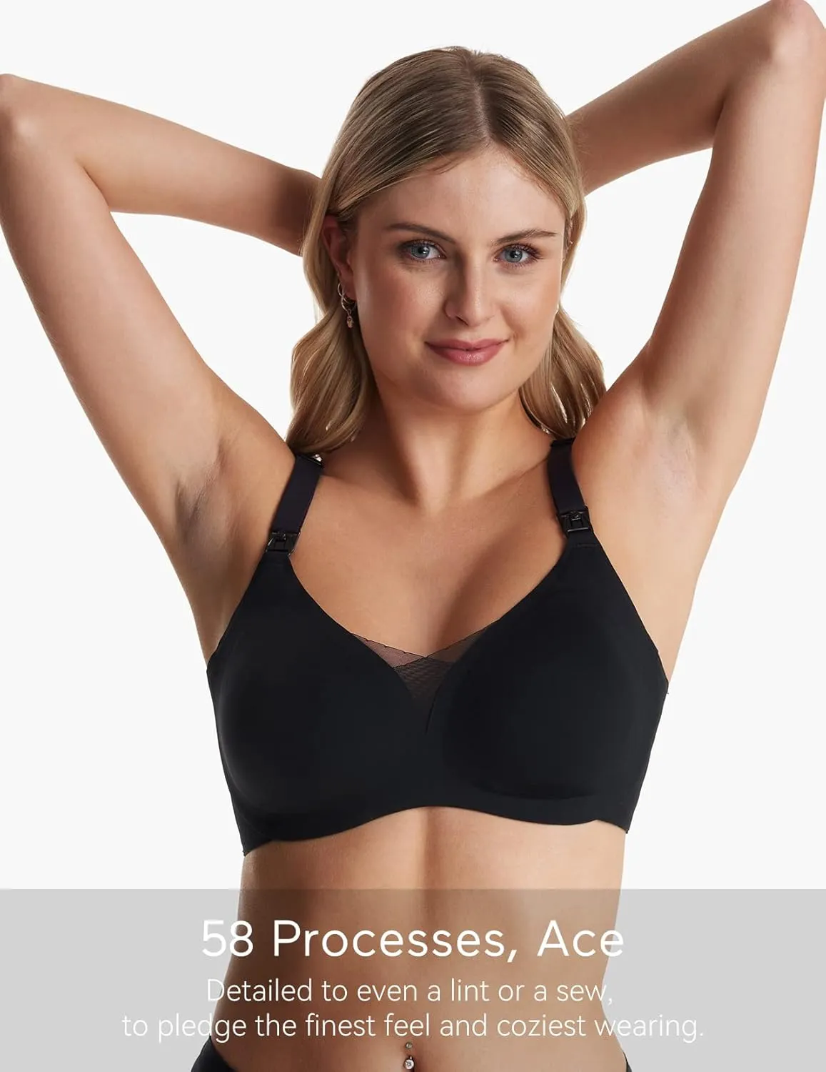 Momcozy Nursing Bras for Breastfeeding, Comfort Maternity Bra Buttery Soft Seamless Sleep Pregnancy Bra