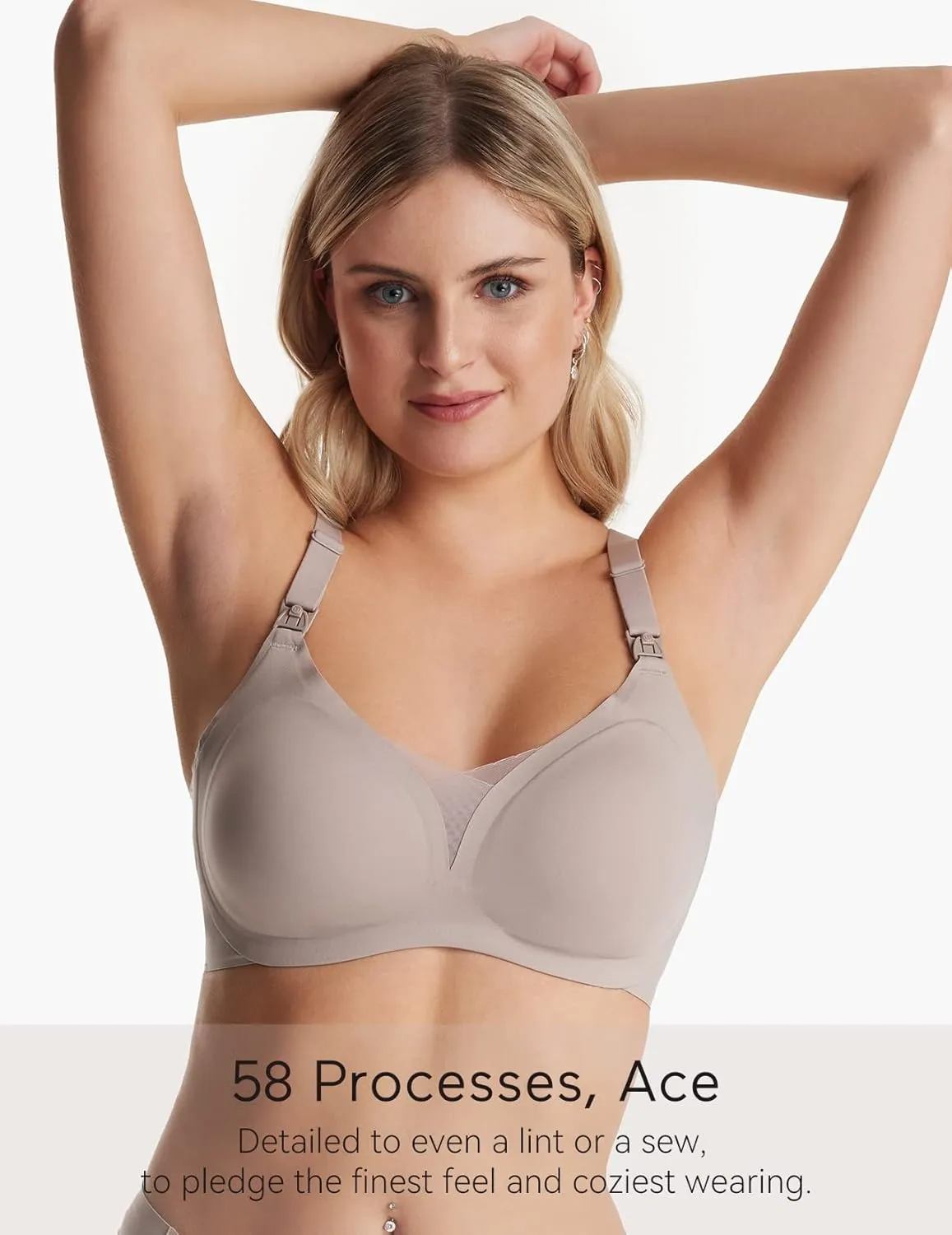 Momcozy Nursing Bras for Breastfeeding, Comfort Maternity Bra Buttery Soft Seamless Sleep Pregnancy Bra