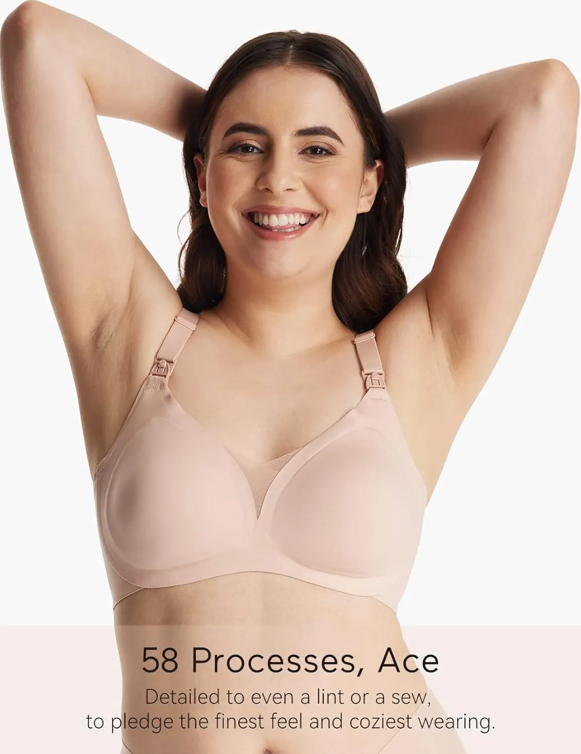 Momcozy Nursing Bras for Breastfeeding, Comfort Maternity Bra Buttery Soft Seamless Sleep Pregnancy Bra