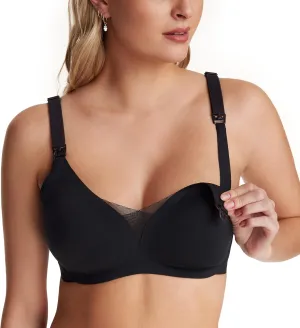 Momcozy Nursing Bras for Breastfeeding, Comfort Maternity Bra Buttery Soft Seamless Sleep Pregnancy Bra