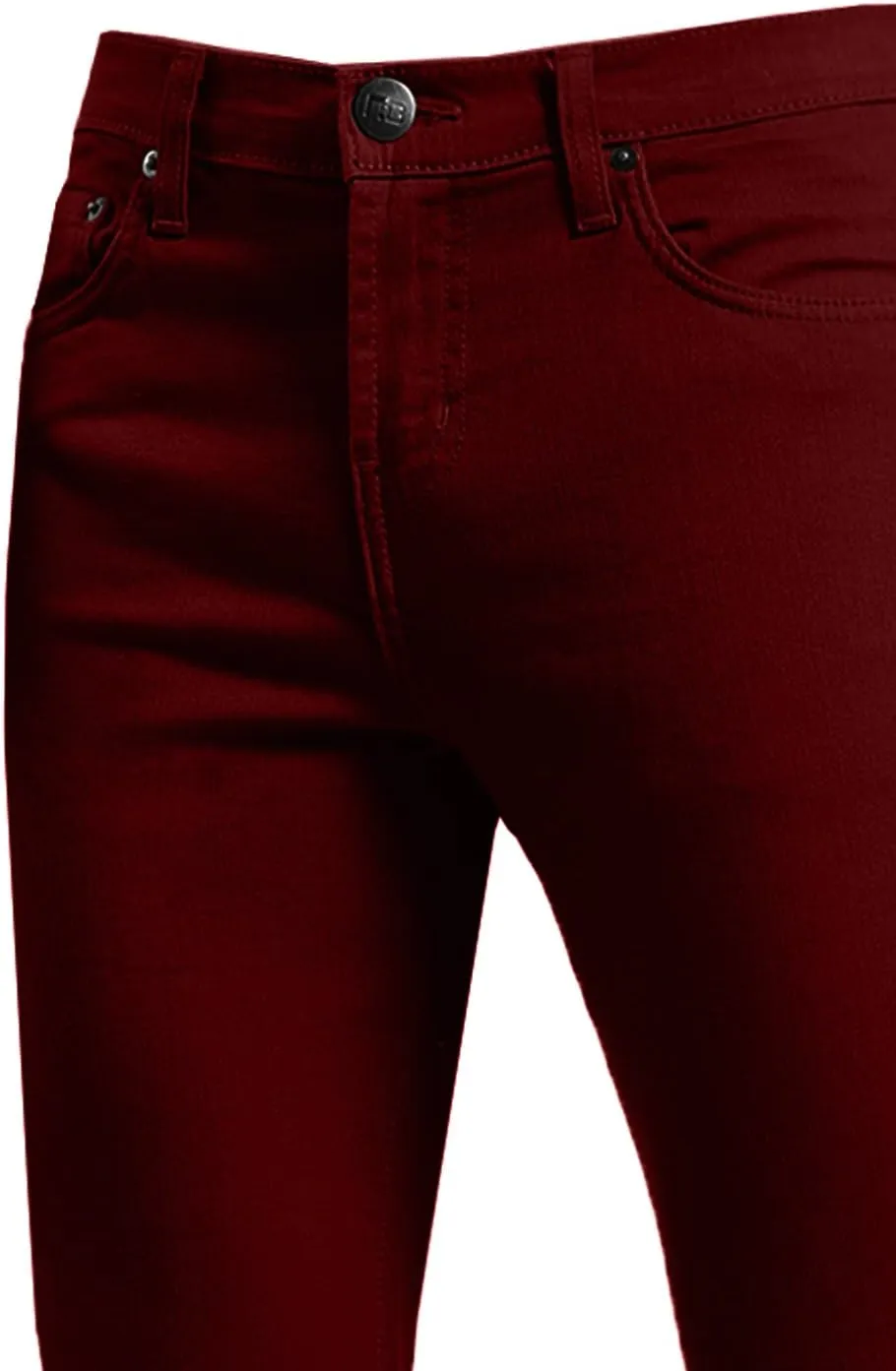 NE PEOPLE Mens Basic Classic Solid Color Skinny Fitted Stretch Jeans (26-40)
