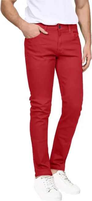 NE PEOPLE Mens Basic Classic Solid Color Skinny Fitted Stretch Jeans (26-40)