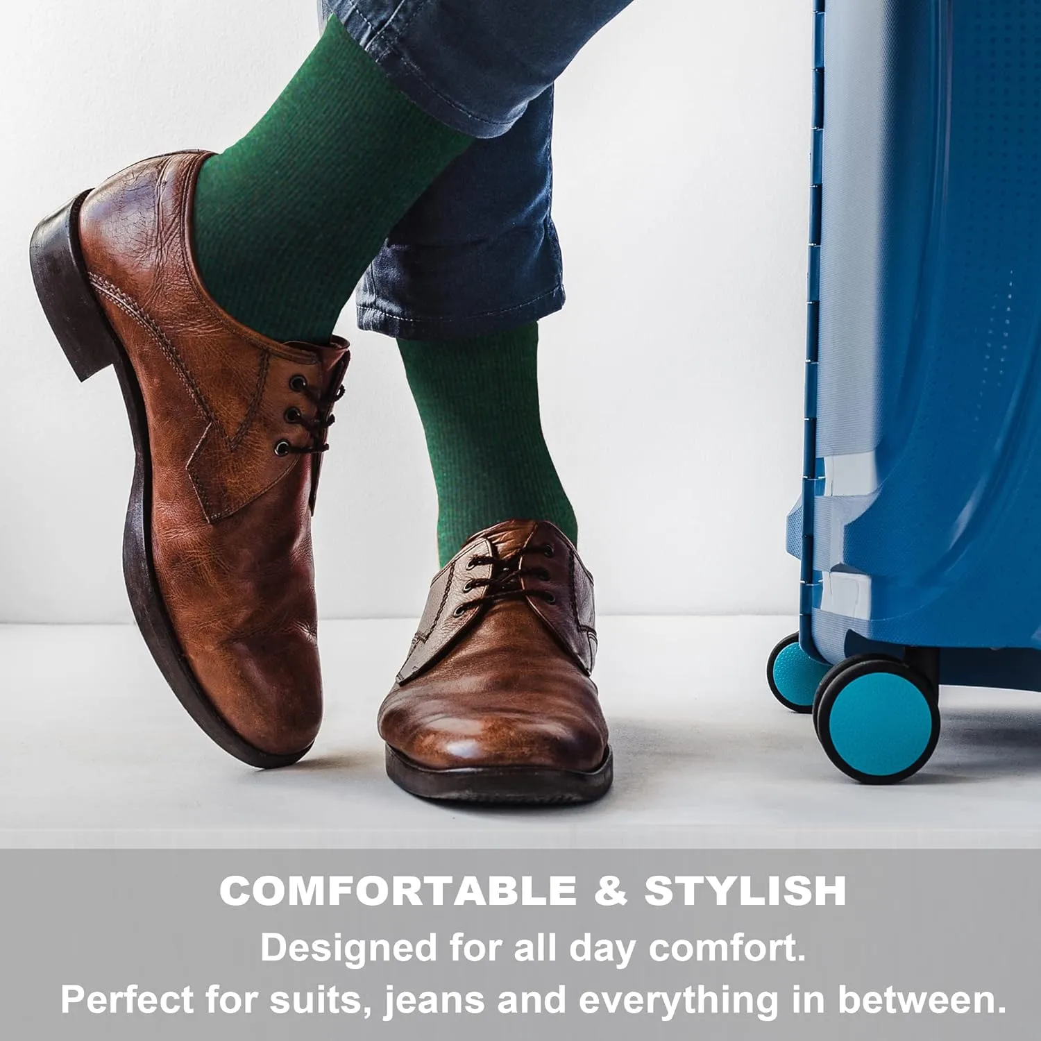 NEWZILL Compression Dress Socks for Men & Women | Cotton Rich Comfortable Socks 15-20mmHg | BEST Stockings for Business Casual Running Medical Athletic Edema Diabetic