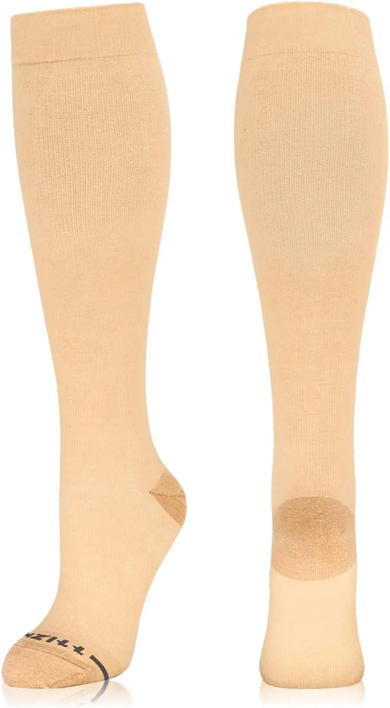 NEWZILL Compression Dress Socks for Men & Women | Cotton Rich Comfortable Socks 15-20mmHg | BEST Stockings for Business Casual Running Medical Athletic Edema Diabetic