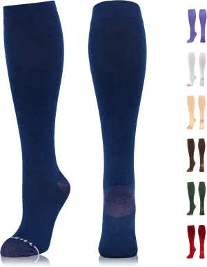 NEWZILL Compression Dress Socks for Men & Women | Cotton Rich Comfortable Socks 15-20mmHg | BEST Stockings for Business Casual Running Medical Athletic Edema Diabetic