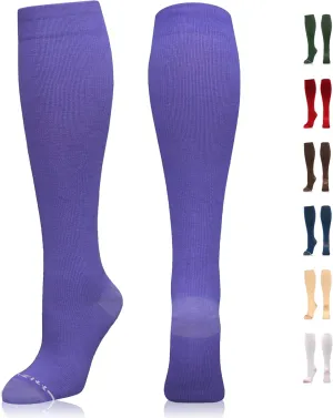 NEWZILL Compression Dress Socks for Men & Women | Cotton Rich Comfortable Socks 15-20mmHg | BEST Stockings for Business Casual Running Medical Athletic Edema Diabetic
