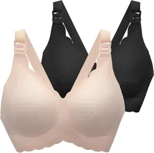 Nursing Bras for Breastfeeding, Seamless Ultra Comfort Maternity Bra, Natural Shape Pregnancy Bras for Women
