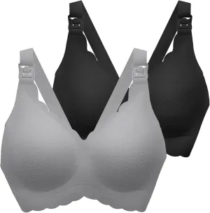 Nursing Bras for Breastfeeding, Seamless Ultra Comfort Maternity Bra, Natural Shape Pregnancy Bras for Women