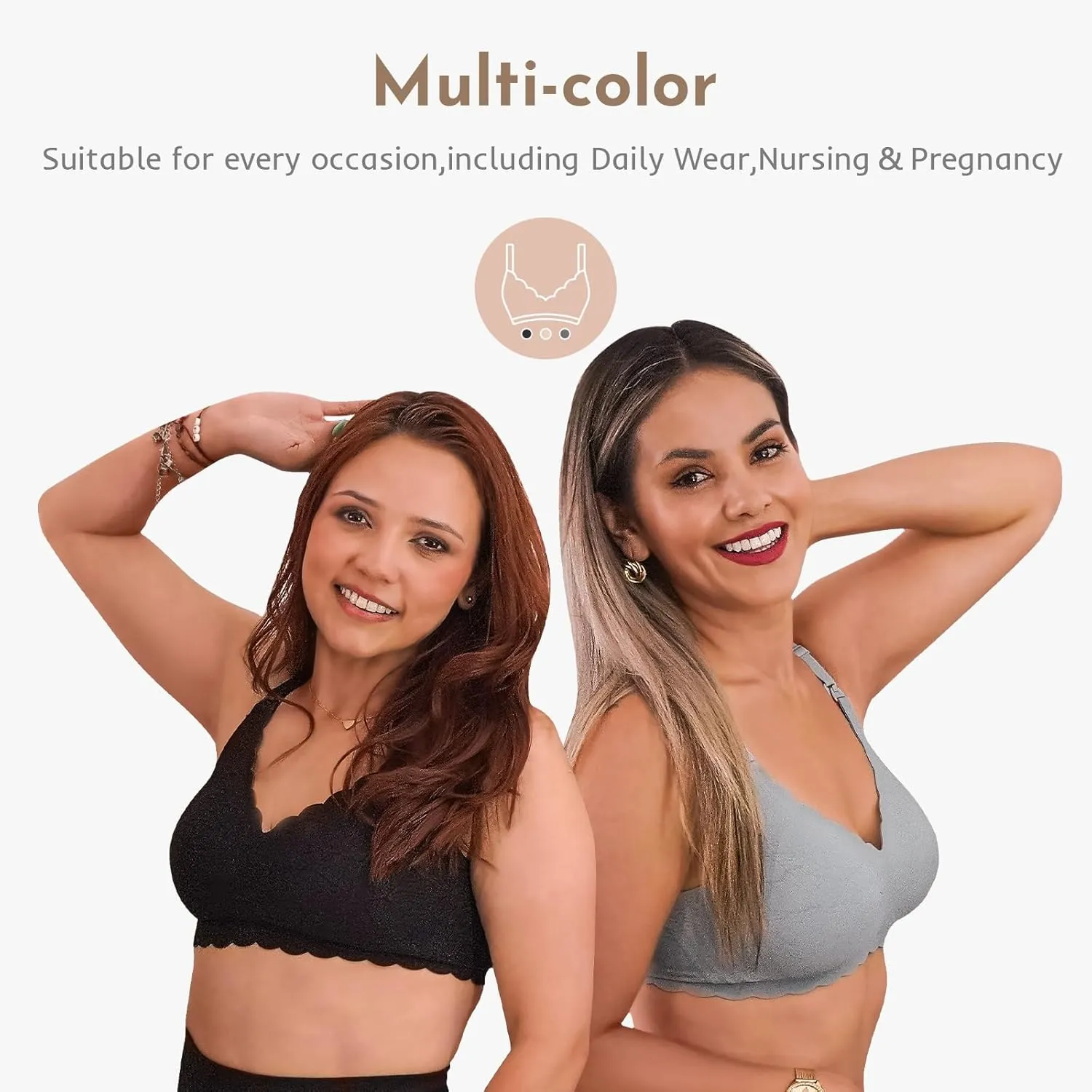 Nursing Bras for Breastfeeding, Seamless Ultra Comfort Maternity Bra, Natural Shape Pregnancy Bras for Women