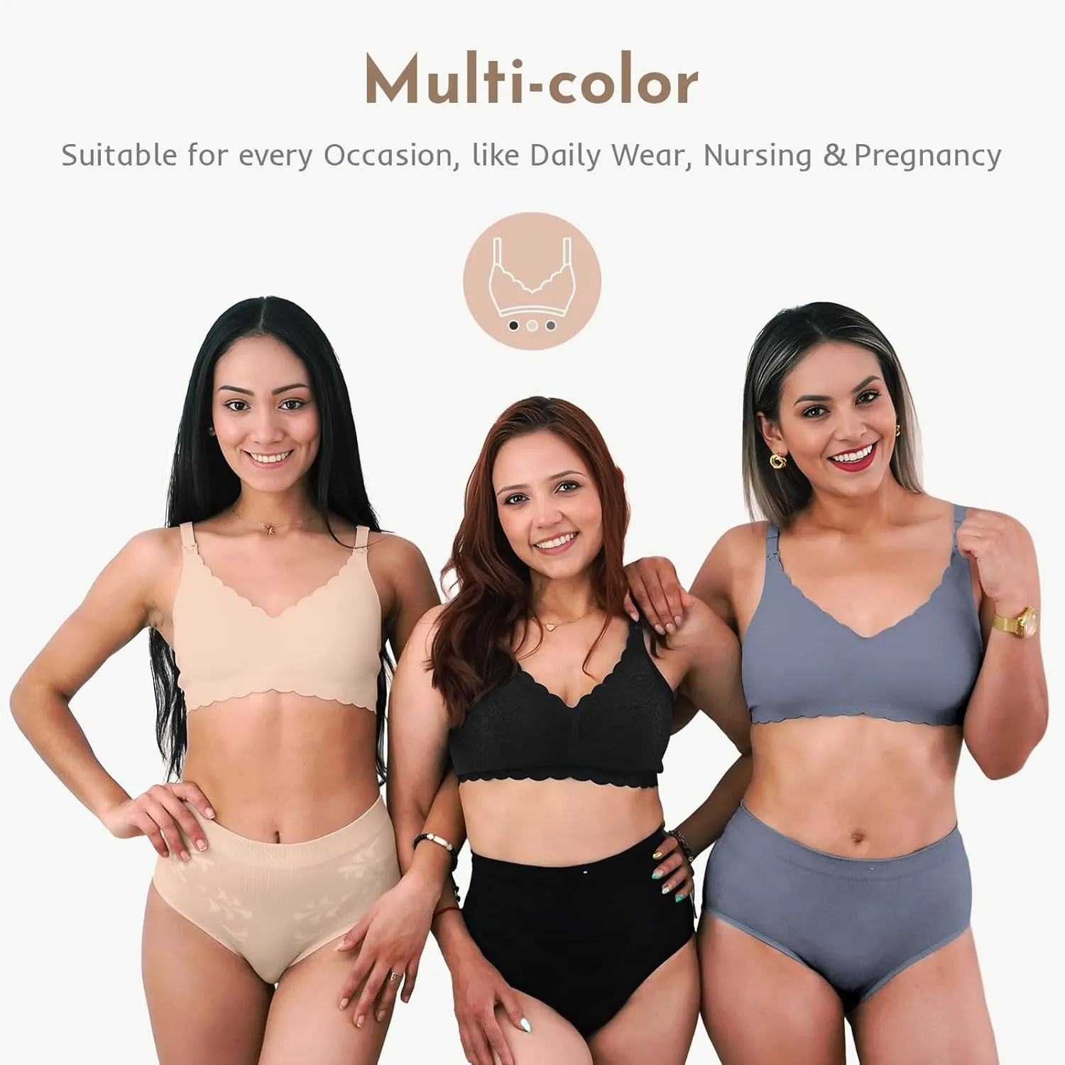 Nursing Bras for Breastfeeding, Seamless Ultra Comfort Maternity Bra, Natural Shape Pregnancy Bras for Women