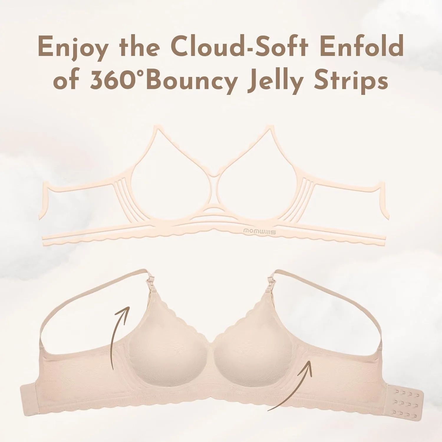 Nursing Bras for Breastfeeding, Seamless Ultra Comfort Maternity Bra, Natural Shape Pregnancy Bras for Women