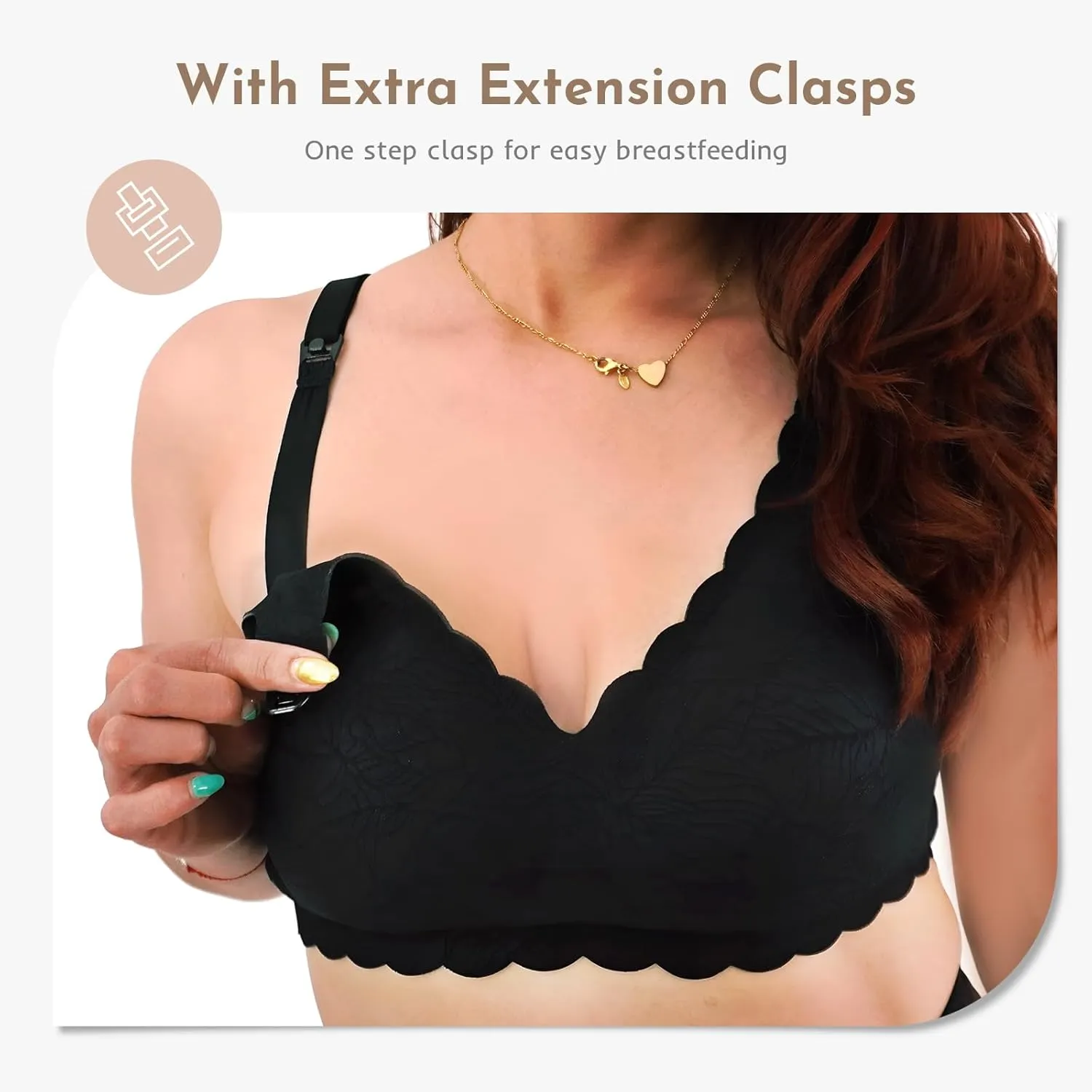 Nursing Bras for Breastfeeding, Seamless Ultra Comfort Maternity Bra, Natural Shape Pregnancy Bras for Women