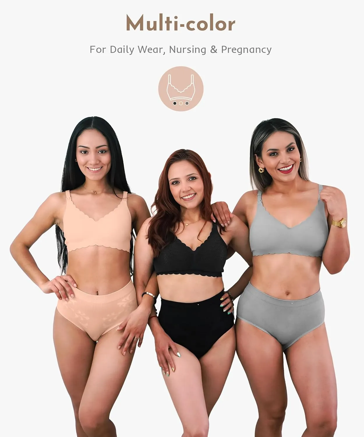 Nursing Bras for Breastfeeding, Seamless Ultra Comfort Maternity Bra, Natural Shape Pregnancy Bras for Women