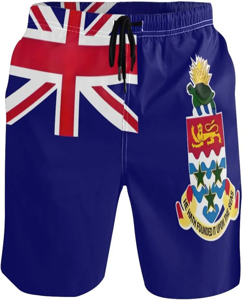 ODAWA China Flag Swimming Suit for Men Quick Dry Men's Board Shorts with Mesh Liner