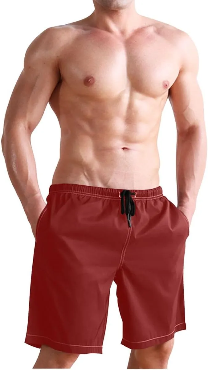 ODAWA Lime Swimming Trunks for Men Quick Dry Mens Swim Trunks with Mesh Liner