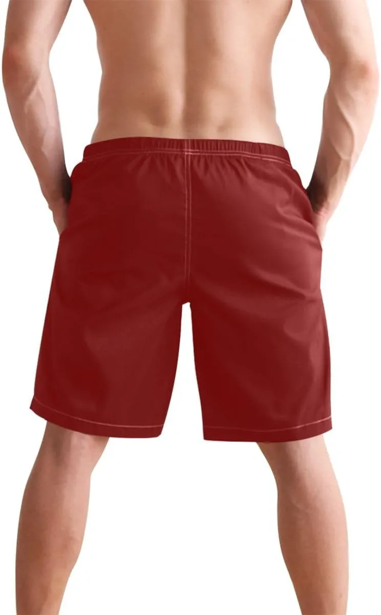 ODAWA Lime Swimming Trunks for Men Quick Dry Mens Swim Trunks with Mesh Liner