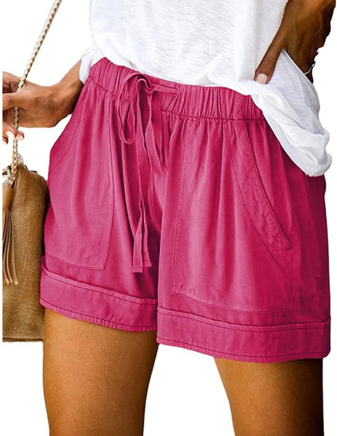 Plus Size Shorts Casual Striped Shorts Pocket Pants Plus Size Shorts Gym Shorts Womens Blue Jean Swim Shorts Women